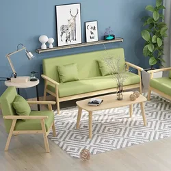 Nordic Sofy do salonu Nowoczesne drewniane dwuosobowe rozkładane leniwe pufy Sofa podłogowa Lounge Designer Sofy Do Salonu Meble Kanapa