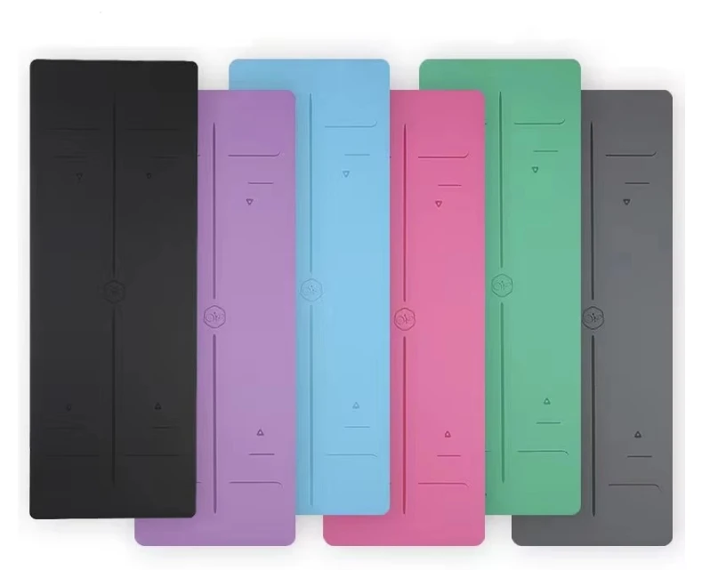 Aangepaste logo bedrukte yogamatten Aangepaste natuurlijke antislip natuurlijke rubberen yogamat voor training