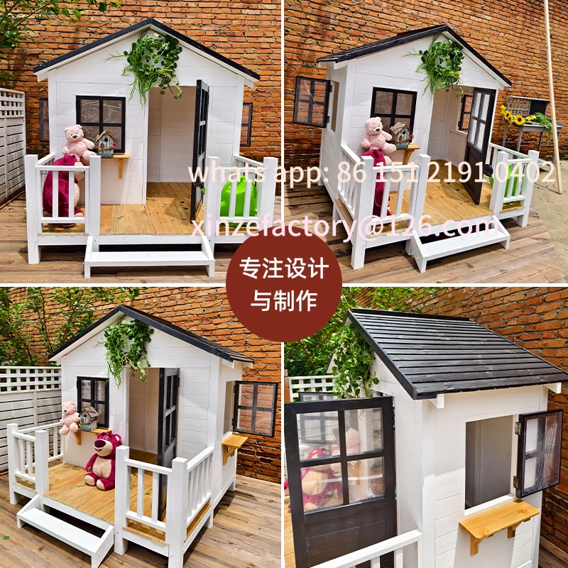 شرفة شتوية قابلة للتخصيص، شرفة بناء، حديقة منزلية، تجميع فناء، غرفة الحيوانات الأليفة، لعبة متحركة، منزل خشبي #3