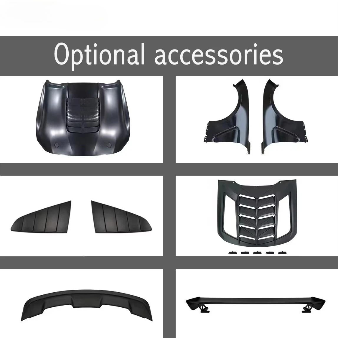 أحدث تصميم جديد BodyKit لسيارة Ford Mustang 15-17 تحديث إلى شبكة المصد الأمامي والخلفي للسباق Shelby GT500 Style PP + ABS