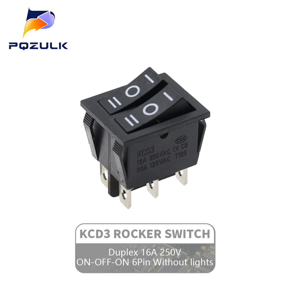 KCD8 6PIN 16A 250V 20A 125V Dubbele Lichtschakelaar Tuimelschakelaar Waterdicht AAN-UIT KCD6 Vergrendeling boot Schakelaar