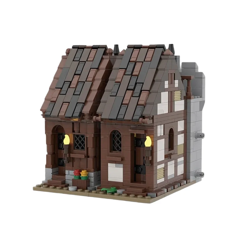 891 PCS Urban Mini Houses Set- MiniHäuserSet MOC Customize Modular Building Block Brick Popular Design DIY Boy Toy Birthday Gift
