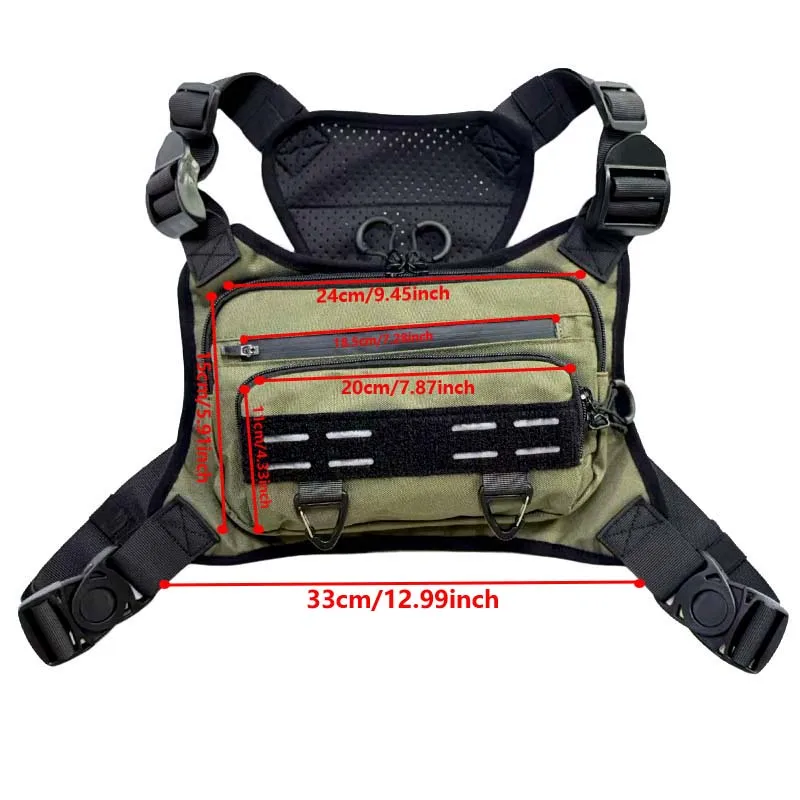 في الهواء الطلق ثلاثة أجيال متعددة جيب التكتيكية حقيبة صدر للرجال الأدوات الشارع المد وظيفية سترة سترة حقيبة Ins قاطرة حقيبة صدر للرجال #2