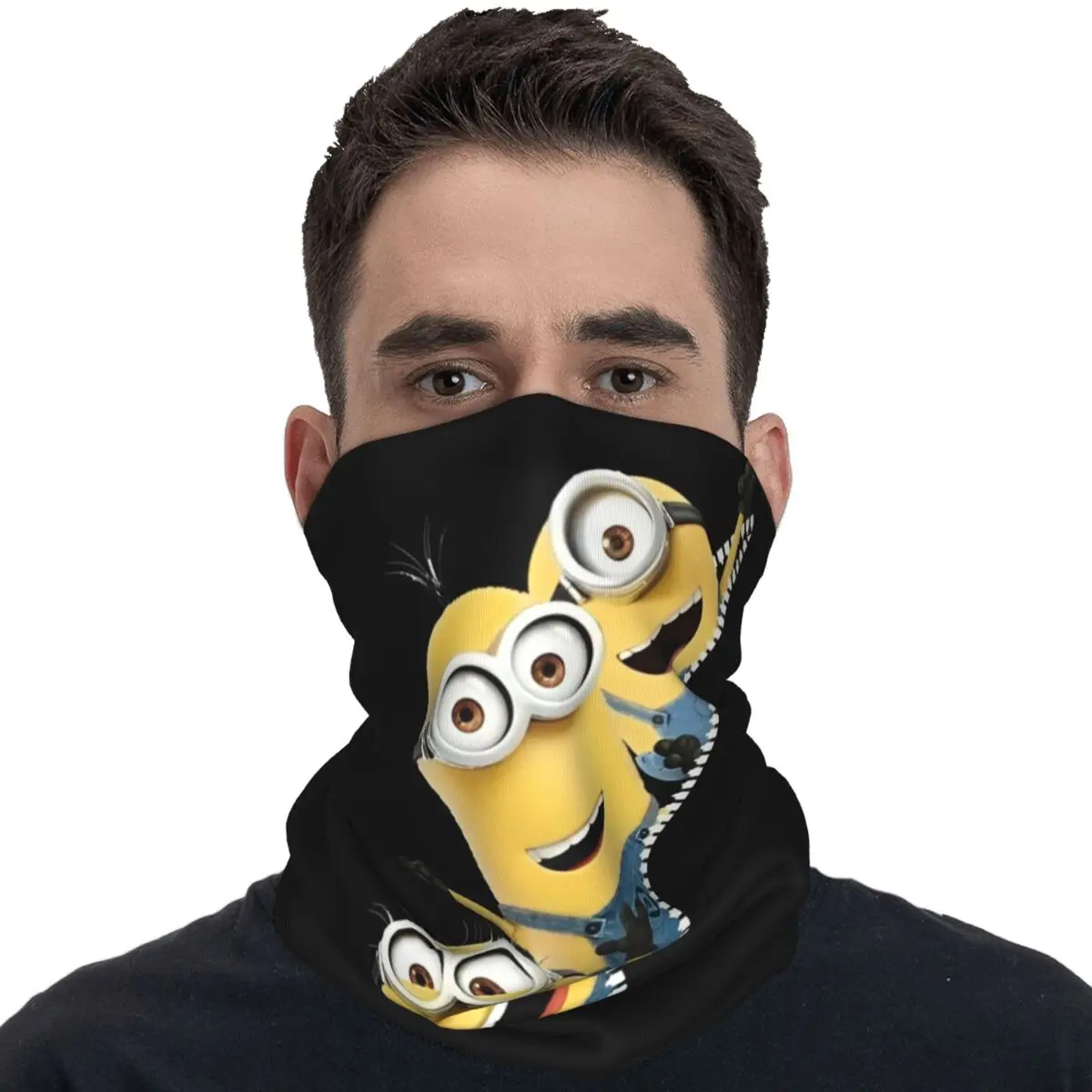 M-Minions Little Yellow Man Bandana Retro จักรยานหน้ากากวิ่งท่องเที่ยว Windproof Balaclava Design Soft WARM Face Mask