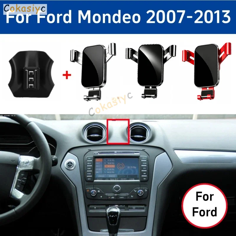 Suporte de Telefone para Carro Ford Mondeo 2007-2013, Suporte de Telefone por Gravidade para Ventilação do Carro, Suporte GPS, Acessórios para Carro