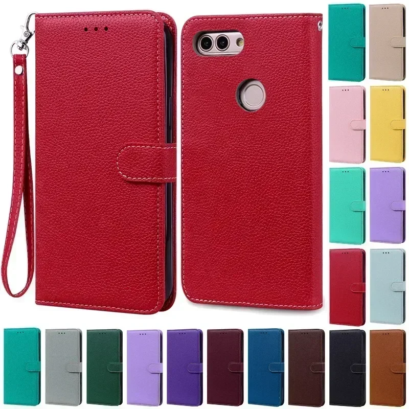 For Huawei P Smart 2018 Case FIG-LX1 Leather Wallet Flip Case For Huawei P Smart FIG-LX1 5.65 inch Case Coque Fundas Shell