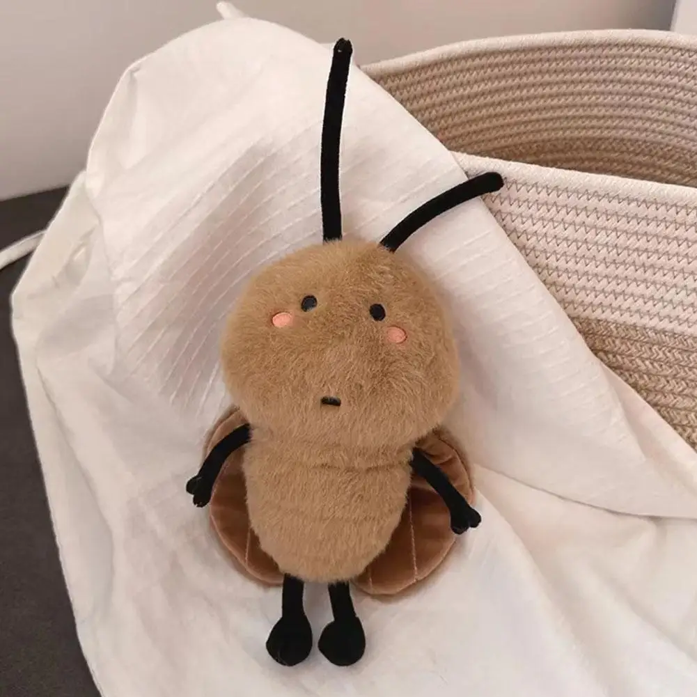 

Ugly And Cute Little Cockroach Plush Toy Creative Bag Pendant Funny Keychain 18cm Cute Mini Cockroach Doll Soft Couple Pendant