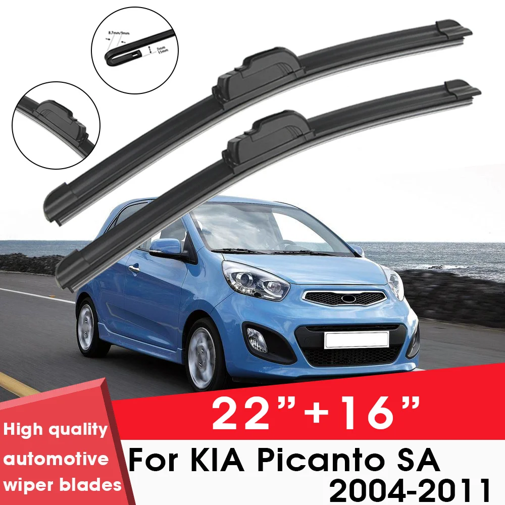 

BEMOST Car Wiper Blades Front Window Windshield Rubber Refill Wiper For KIA Picanto SA 2004-2011 22"+16" Car Accessories