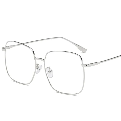 Imagen 2 del producto Lente cuadrada para miopía con montura grande, gafas con dioptrías para mujer, montura metálica rosa, gafas para miopía graduadas de 0-0,5-0,75 a-4,0