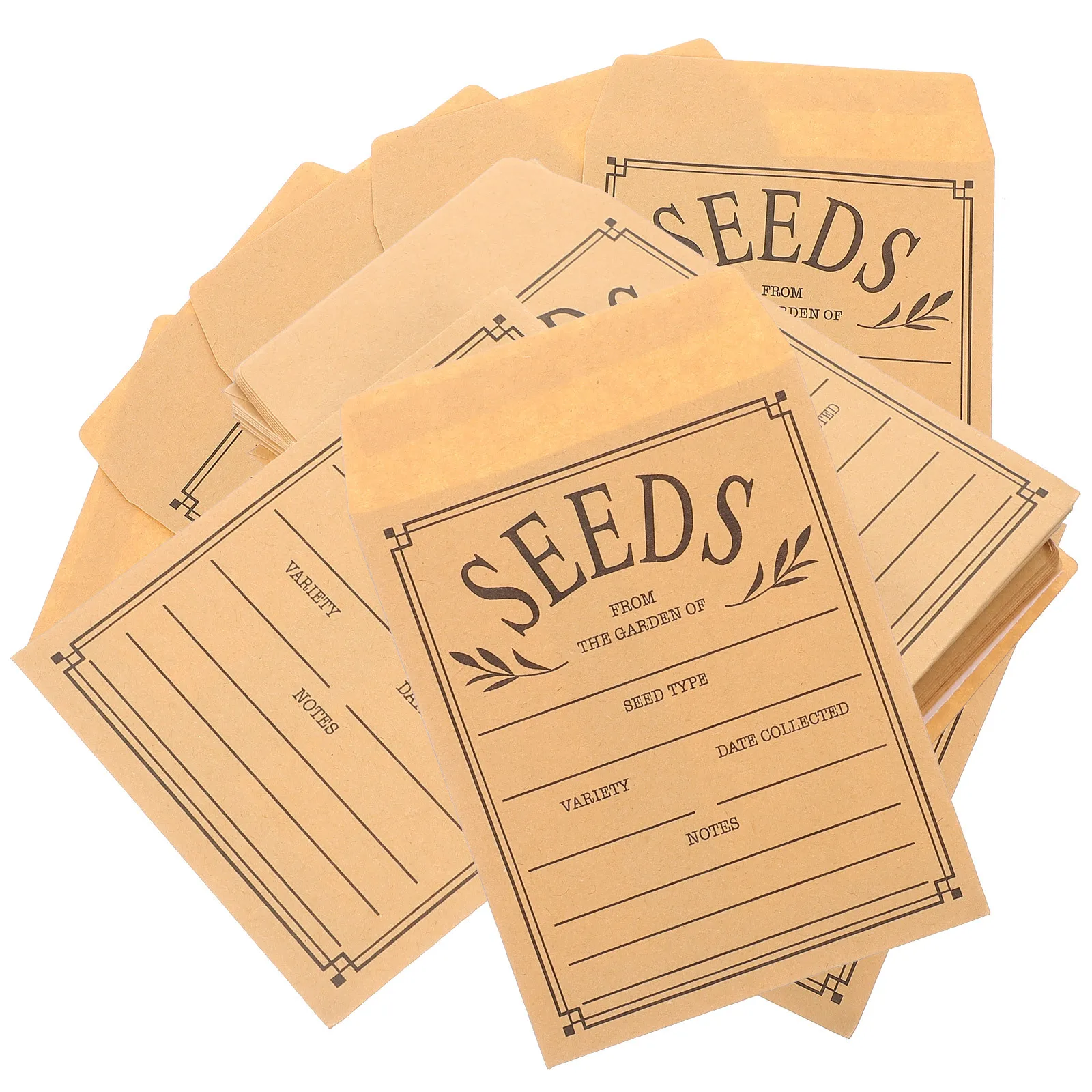 50개 봉투 크래프트 종이 씨앗 봉투 씨앗 보관을 위한 작은 봉투 식물 재배 용품 다용도 씨앗 솔루션
