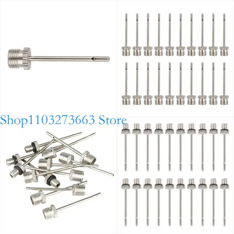 

R6FE 20Pcs Replacement Stainless Inflation Needle Air Pumps Needle