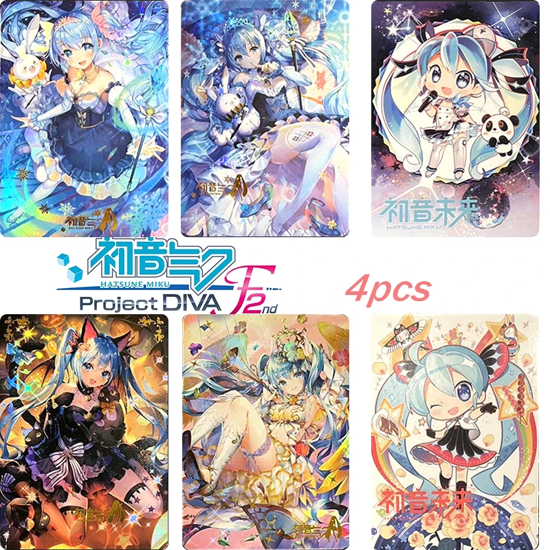 Anime Hatsune Miku Idol Diva Diy Homemade Bronzing Flash Card Children's Toys Christmas Birthday Gift Game Collection Card