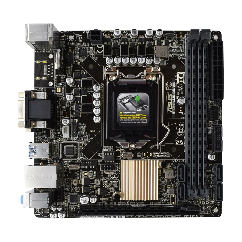 Intel H110 Motherboard ASUS H110I-PLUS D3/MS Mini-ITX Motherboard LGA 1151support 6400 6500 6700 G4400 G3900 6100 cpu Micro ATX