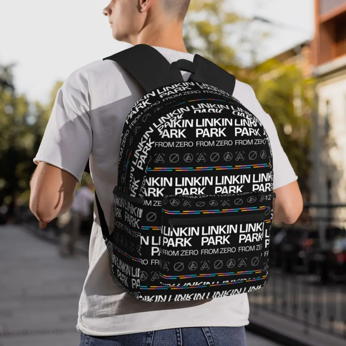 حقيبة ظهر مدرسية للطلاب من لينكين بارك، حقيبة ظهر للسفر والمشي لمسافات طويلة للرجال والنساء، حقائب كتف عصرية
