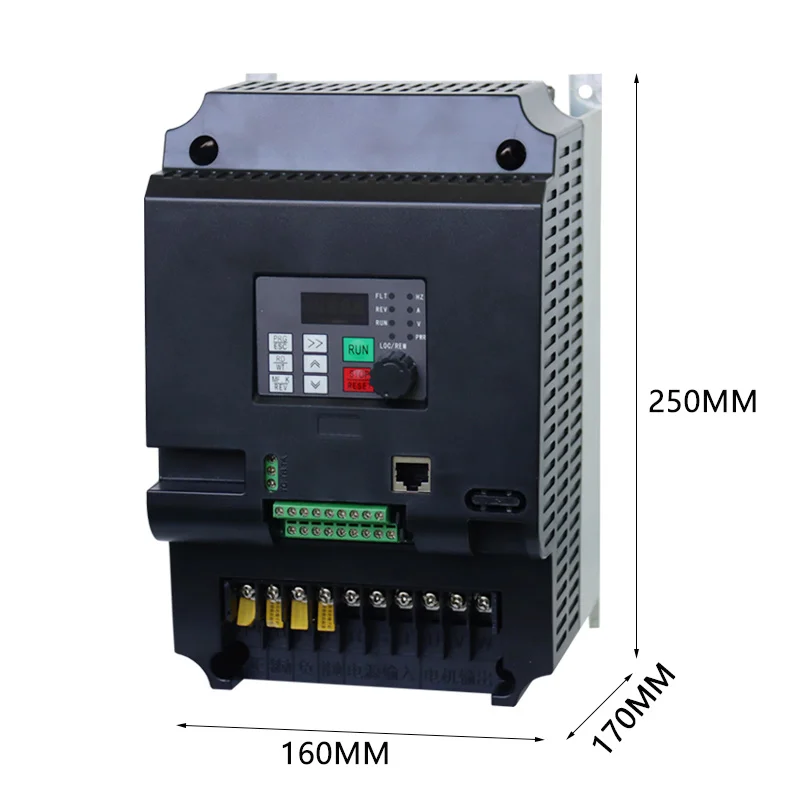 Imagem -05 - Conversor de Freqüência Vfd para Controle de Velocidade do Motor Monofásico 220v ca para Phase 30kw 50hz a 60hz 220v 380v