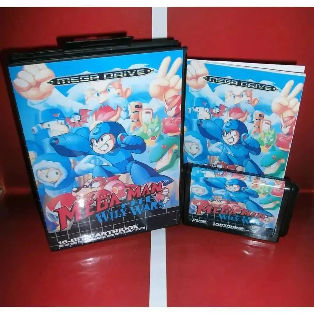 Nuevo lanzamiento: Mega Man The Wily Wars, tarjeta de juego MD de 16 bits con caja original y manual para Sega MegaDrive/Genesis