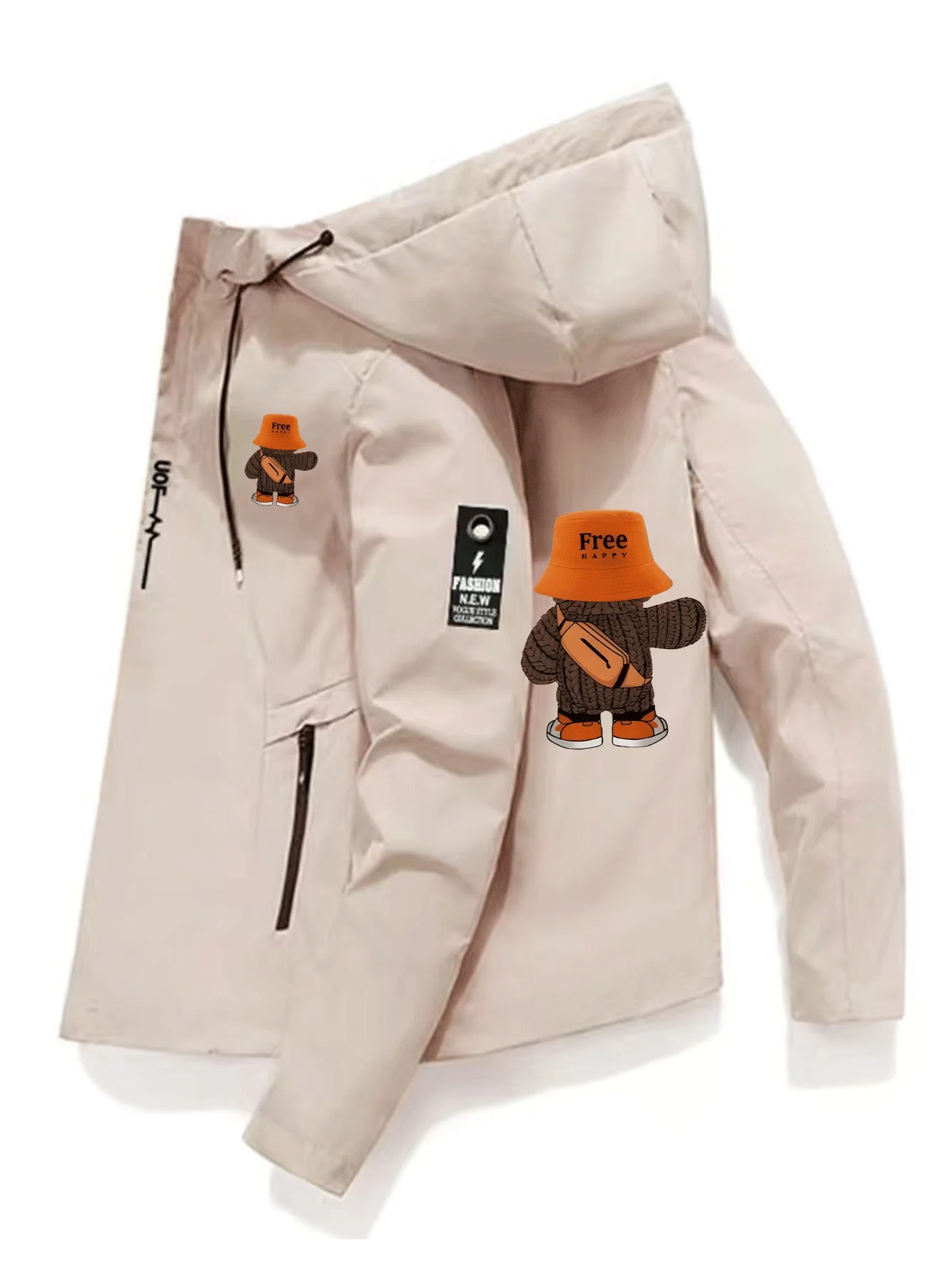 

2025 Fashion Stylish Windproof Sewn-Down Sport Jacket - Casual High-Quality Flat Brim Hat - Men's Clothing - Common Autumn Hoode