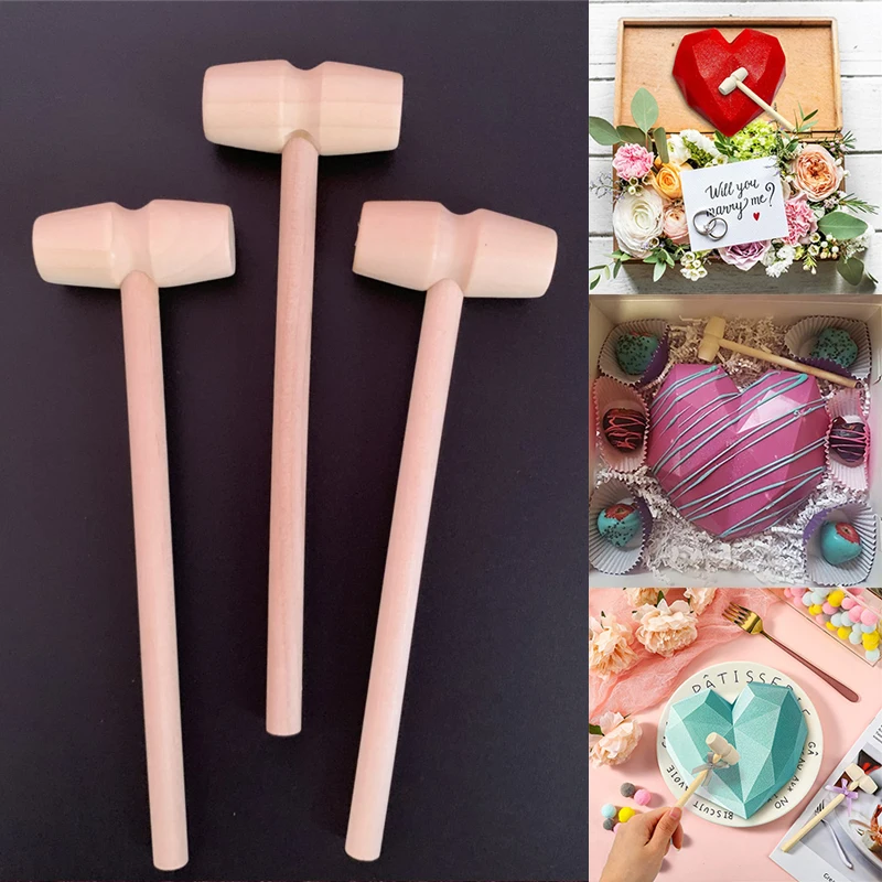 5-10pcs Mini Wooden Hammer Pounder Replacement Wood Mallets Crab Seafood Crackers Kids Toys Birthday Party Gift Decoration