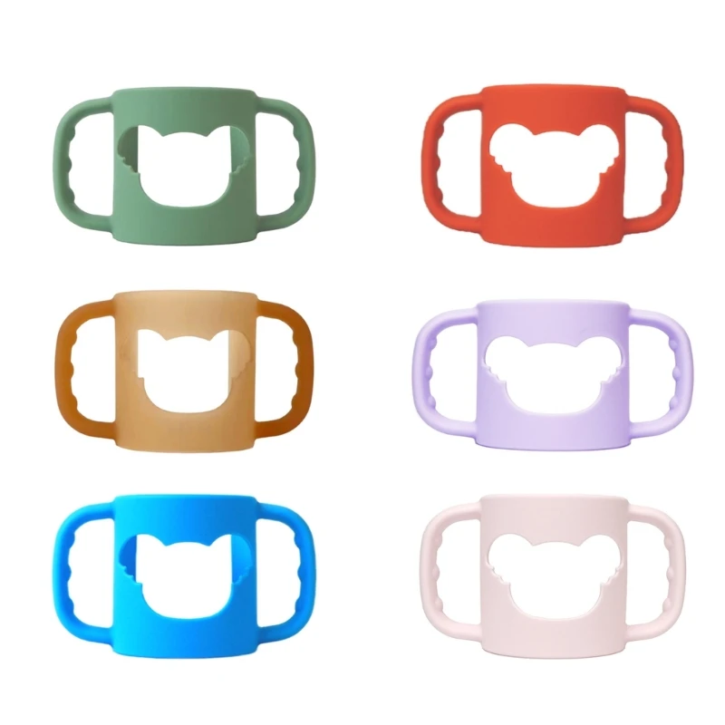 L5YF Nonslip Bottle Sleeve Baby Milk Bottle Handle Case Feeding Bottle Hand Grip