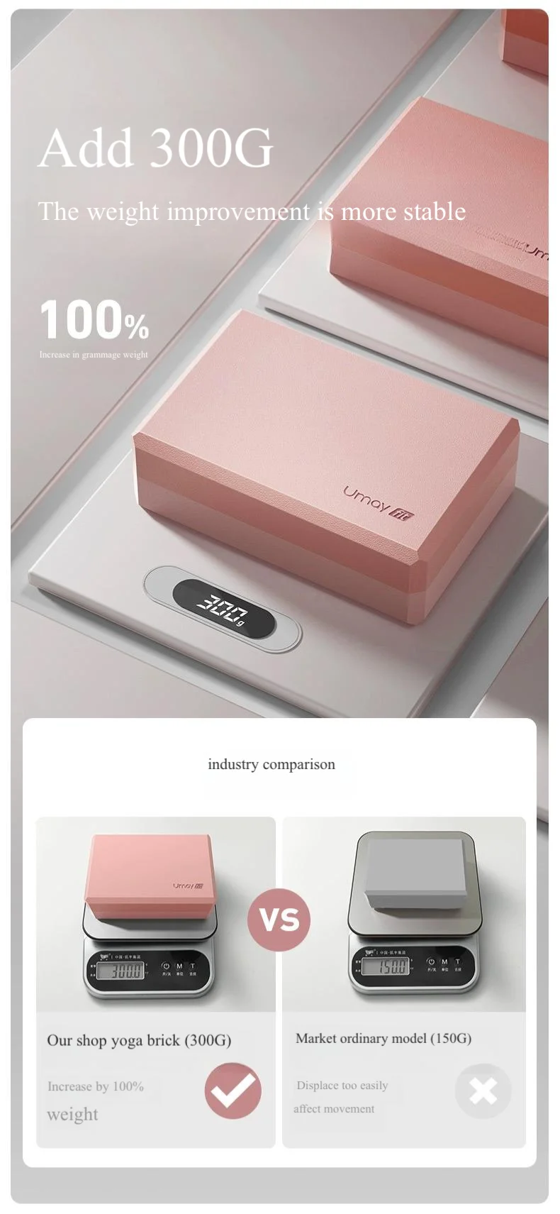 Bloques de yoga para mujeres, bloques de baile profesionales, bloques de esterilla de yoga específicos para adultos para fitness en casa