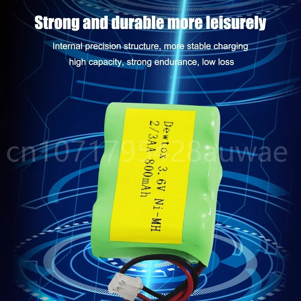 2/3AA 3.6V 800mAh Ni-MH 2/3AA Rechargeable Battery Pack with Plugs for Cordless Phone Batteries Pack