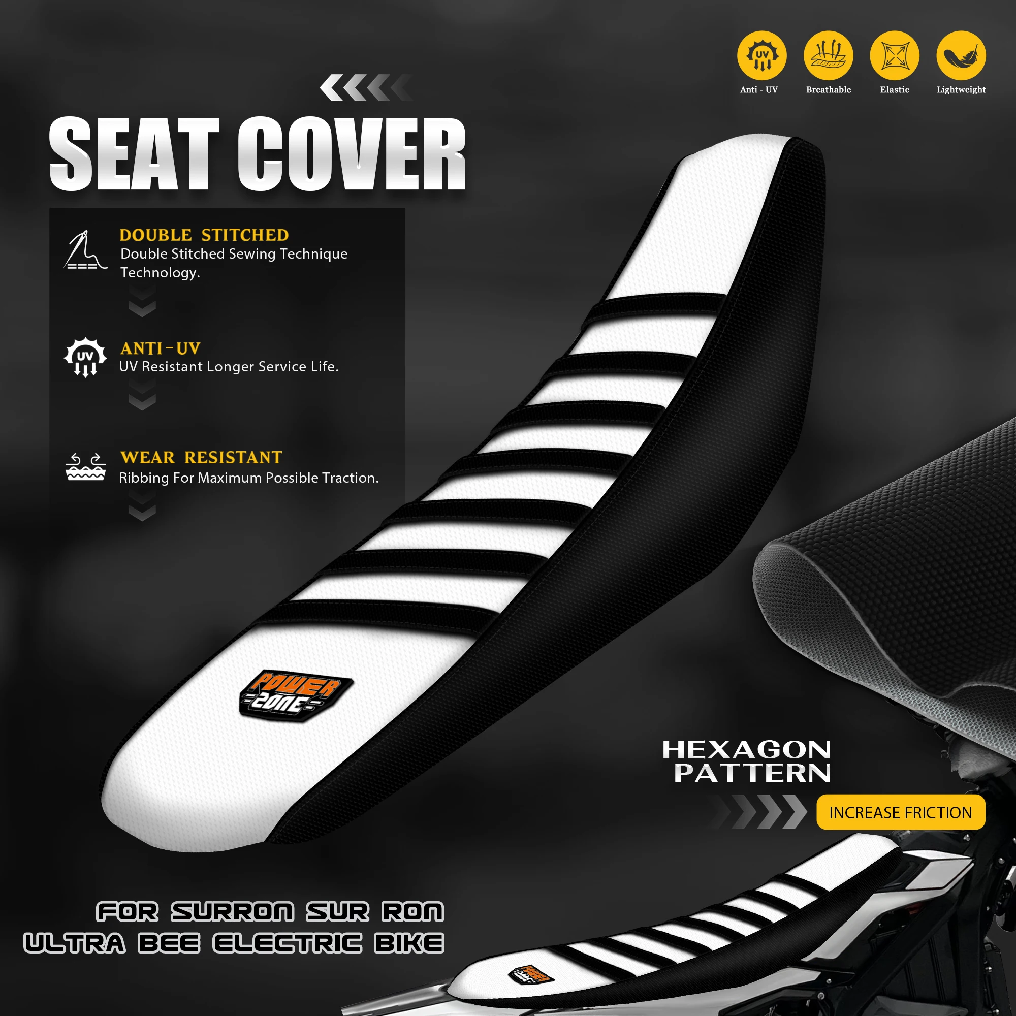 

SPACE Electric Motorcycle Seat Cover Cushion For Sur Ron Light Ultra Bee Waterprrof Non-slip