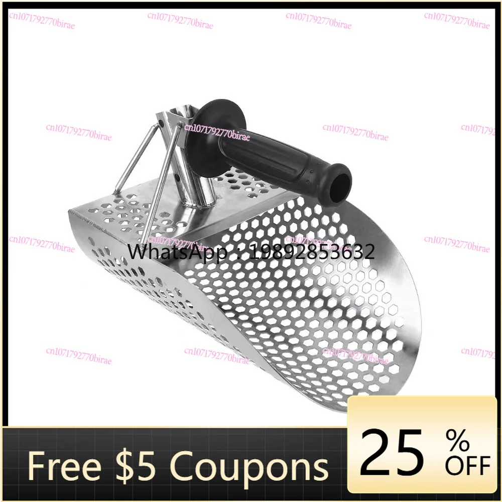 

Stainless steel sand shovel gold panning outdoor treasure hunting beach sea metal detection manufacturer supply with long pole