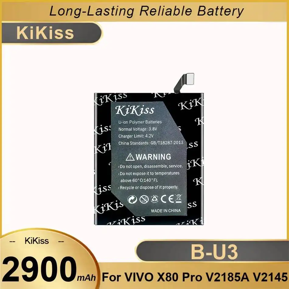 

2900Mah Mobile Phone Battery For Vivo X80 Pro V2185A V2145 Fast Charging B-U3
