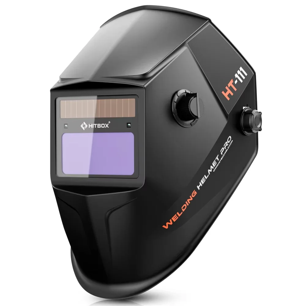 HITBOX Welding Helmet Auto Darkening Welding Mask For TIG MIG ARC Welder DIN9-13 Large View Automatic Light Welding Surface