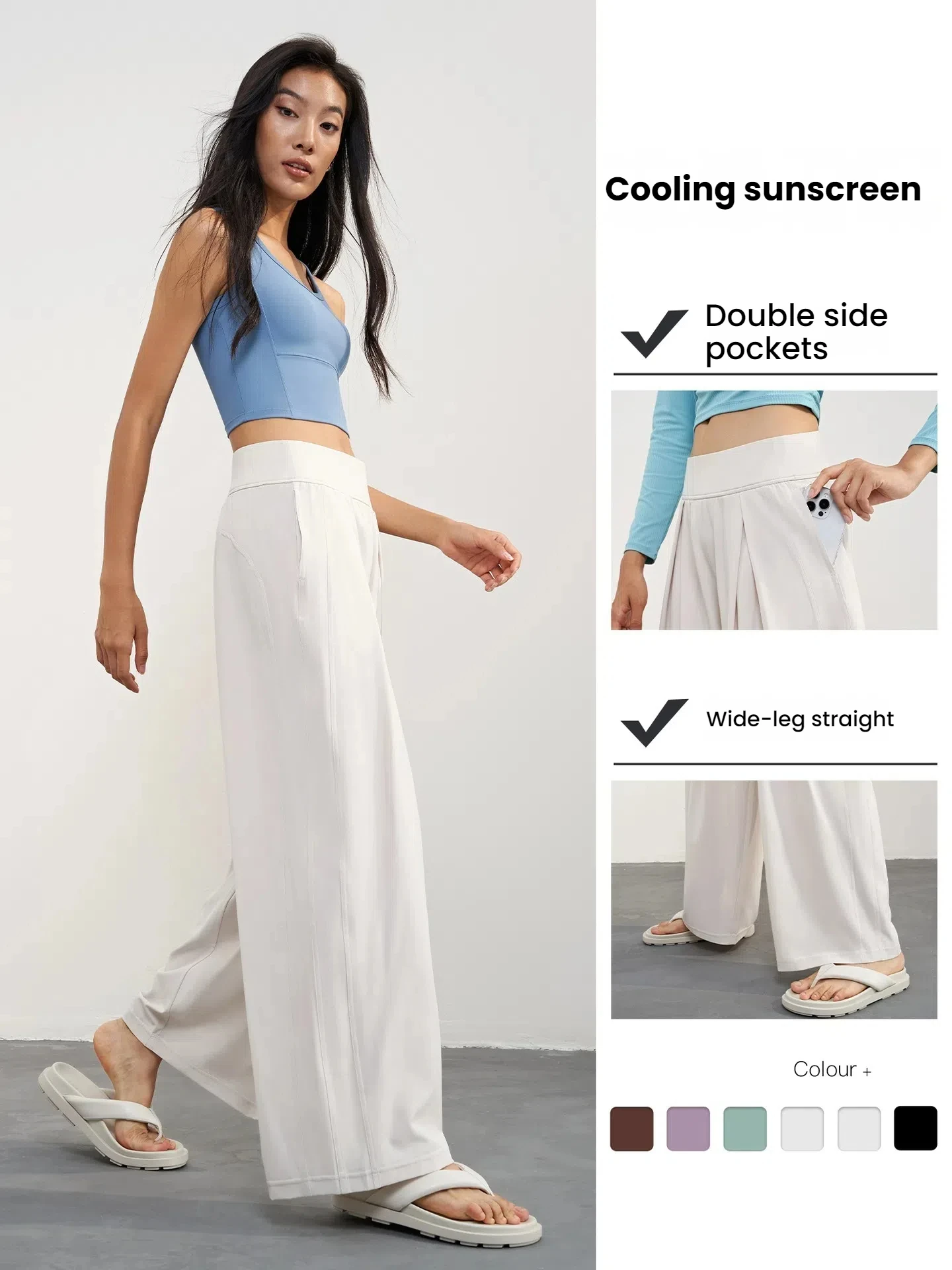 Women's Yoga Pants Loose Wide Leg High Waist Fitness Quick Dry Running Sweatpants Fitting Straight-leg Pants Fitness Trousers
