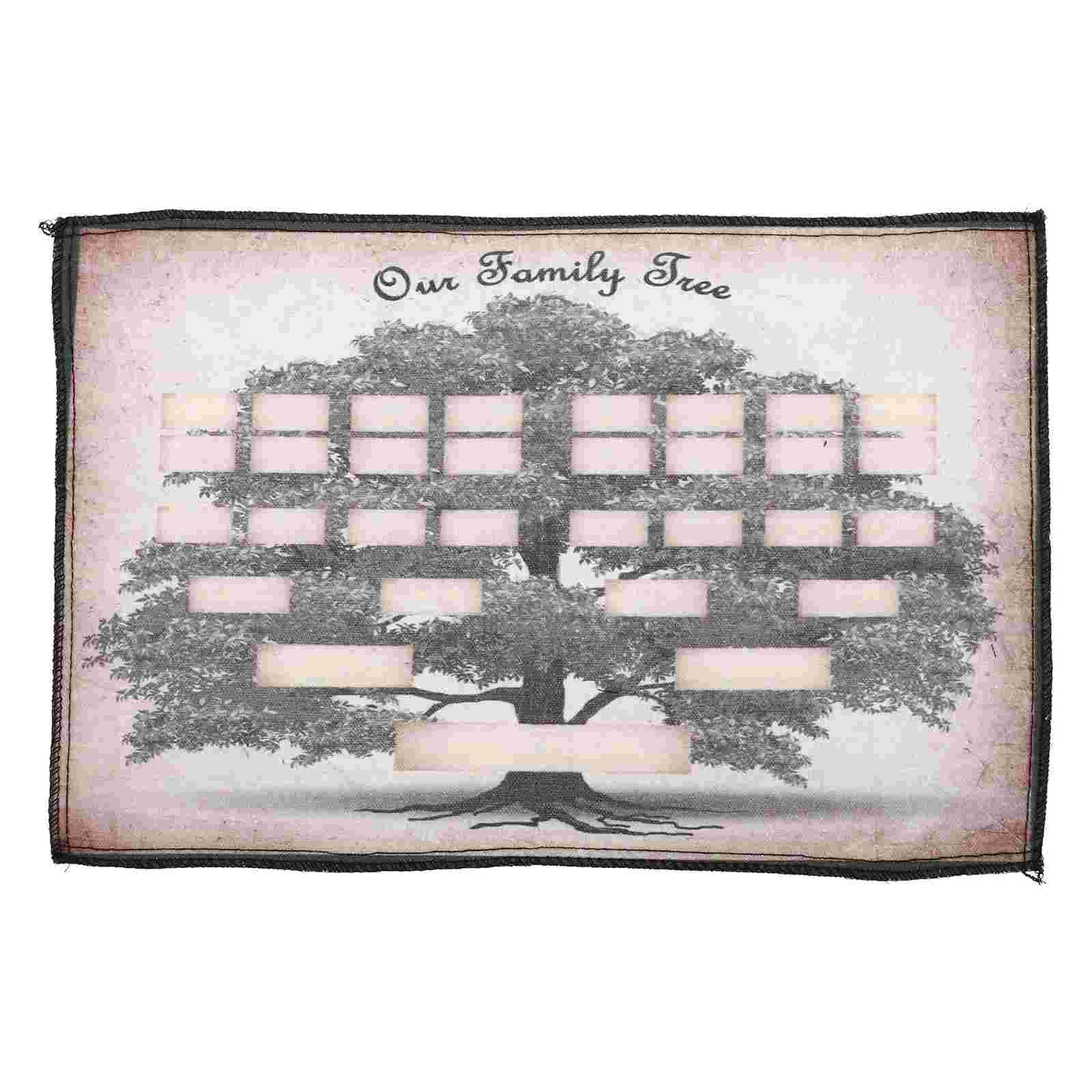 

Decor The Gift Canvas Family History Chart Home Generation Genealogy Poster Household Blank Tree Diagram Fillable Ancestry