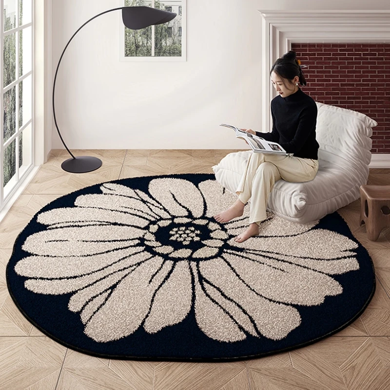 Flower Shape Bedroom Decor Carpet Fluffy Soft Bedside Floor Mat Thick Plush Lounge Rug Irregular Shapes Carpets for Living Room