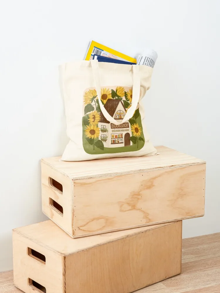 Sunflower Bookshop Tote Bag bags luxury women Shopping bags Women's shopper bag bag for beach