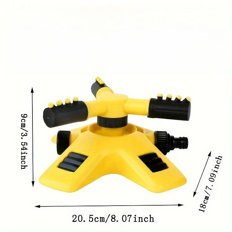360-Grad Automatisch Rotierender Sprinkler, Dreizackiger Rotationssprinkler für Gartenbewässerung, Blumenbewässerung – Detail 3
