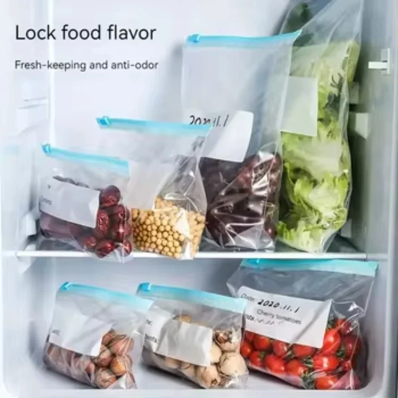 Premium Ziplock Sealed Bag Food Storage Bags Reusable Refrigerator Organizer Fruit Grain Fresh-keeping Plastic Storage Container