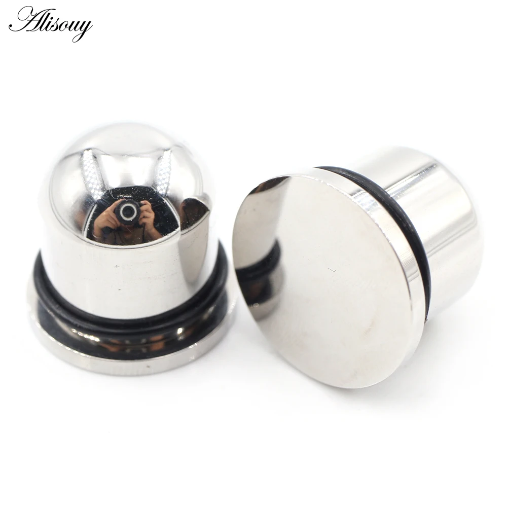 1PC Smooth Cylinder Internally Threaded Stainless Steel Ear Gauges Plugs Tunnel Expander Stretcher Earring Piercing Body Jewelry
