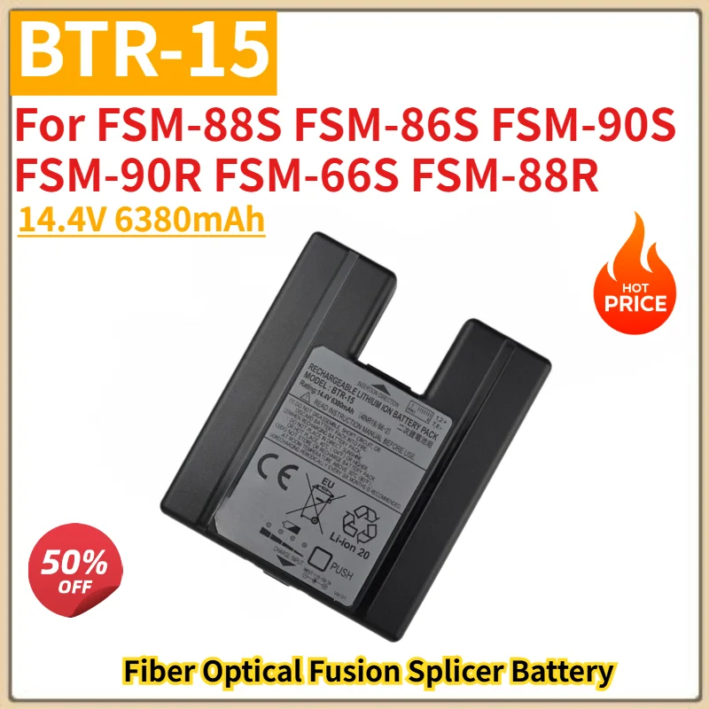 BTR-15 High Quality Battery For FSM-88S 86S 90S 90R 66S 88R Fiber Optical Fusion Splicer Replacement Battery 14.4V 6380mAh