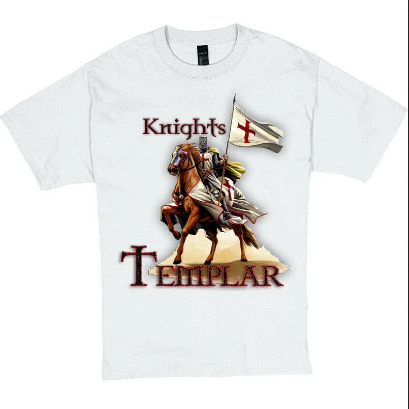 Medieval Crusader Knights Templar Warrior of God T-Shirt 100% Cotton O-Neck Short Sleeve Summer Casual Mens T-shirt Size S-3XL