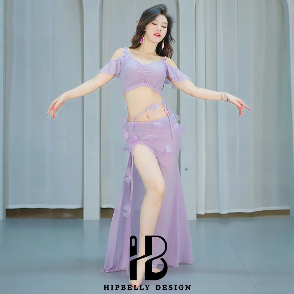 ベリーダンス衣装 女性用 トップス+スカート 2点セット セクシー スパンコール パフォーマンスコスチューム ダンスウェア 衣装 ダンススーツ