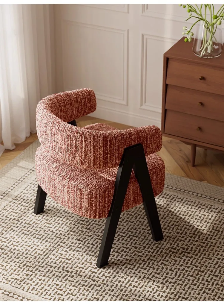 DSA light luxury solid wood leisure chair hotel front desk negotiation reception single sofa chair home living room