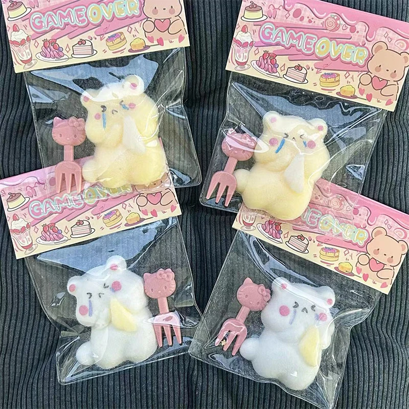 Jouet de Décompression à Rebond Lent pour Enfant, Jeu de Dessin Animé Kawaii, Hamster Mochi, Squishy, Souris Mignonne, Cadeau de étiez ération Soulignée