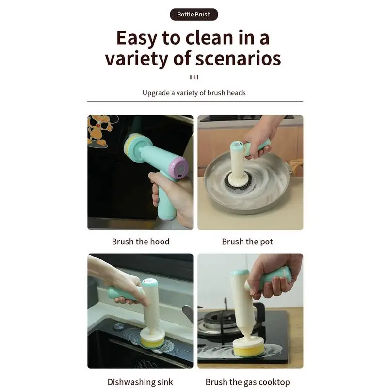 Cleaning Scrubber Electric Electric Cup Washer Rechargeable Handheld Automatic Cup Washing Brush For Baby Bottles Sink Shower
