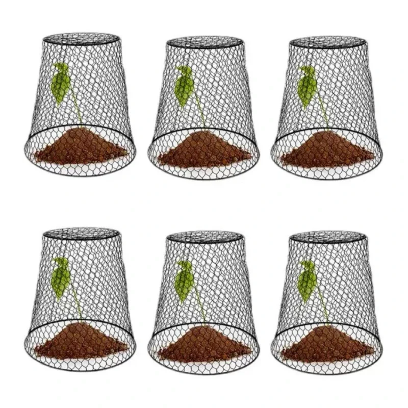 

4 PCS Metal Bird Proof Plant Cages, Durable Anti-Bird Protection Covers, Portable Garden Plant Guards for Flowers Vegetables, Ou