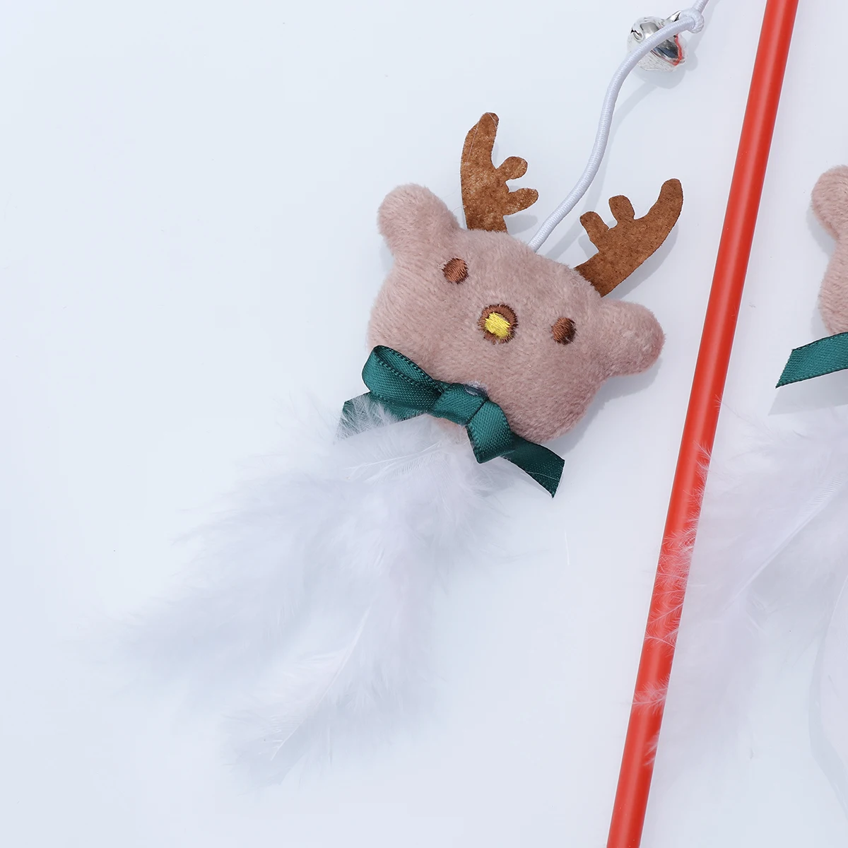 

3Pcs Christmas Cat Teasing Stick Funny Pet Training Wand Activate Hunting Instinct Exercise Increase Fitness Cat Teasing Stick