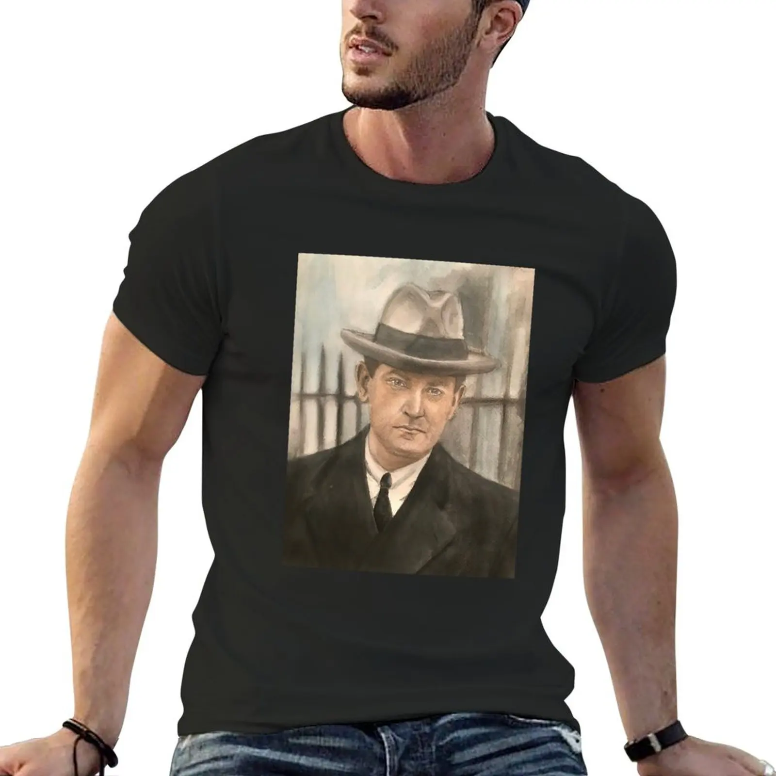 Michael Collins Portrait Wall Art Print T-Shirt vintage t shirts plus size tops vintage t shirt men