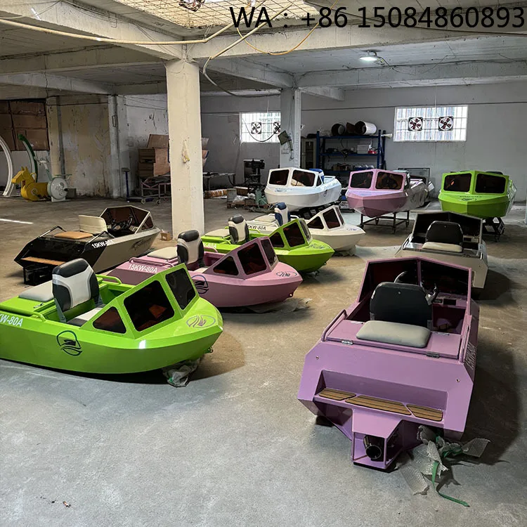 Safe Eco Friendly Mini Water Karting Boat, Stable Power Component For All Age Outdoor Water Park Surf Activity