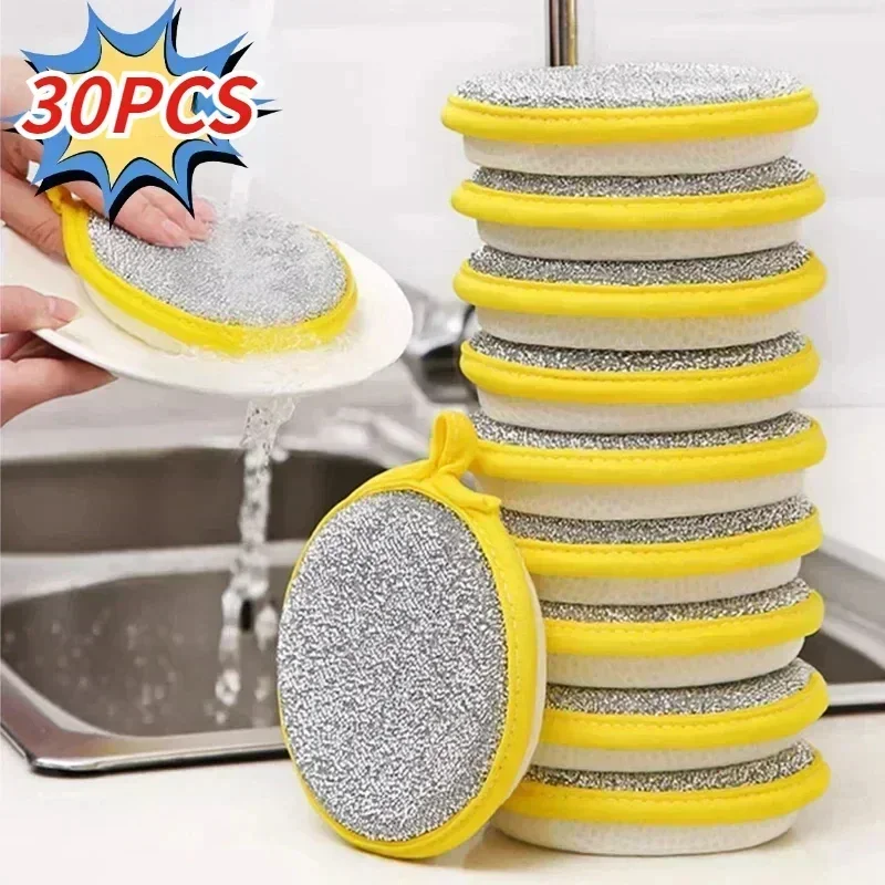 30/1Pcs Double Side Dishwashing Sponge Dish Washing Brush Pan Pot Dish Wash Sponges Household Cleaning Kitchen Tools