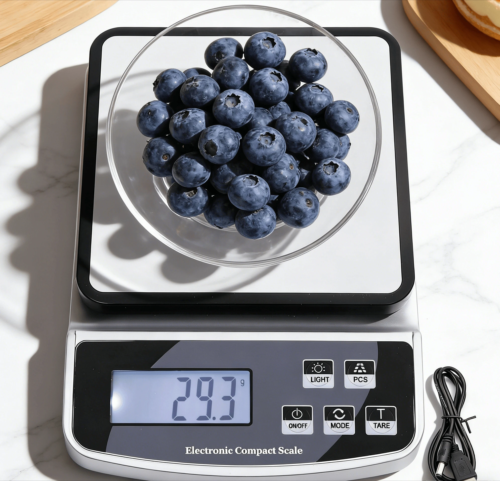 USB Precision Digital Kitchen Scale 15kg/1g 3kg/0.1g Food Weighing Scale For Baking Coffee Cooking Household Electronic Balance