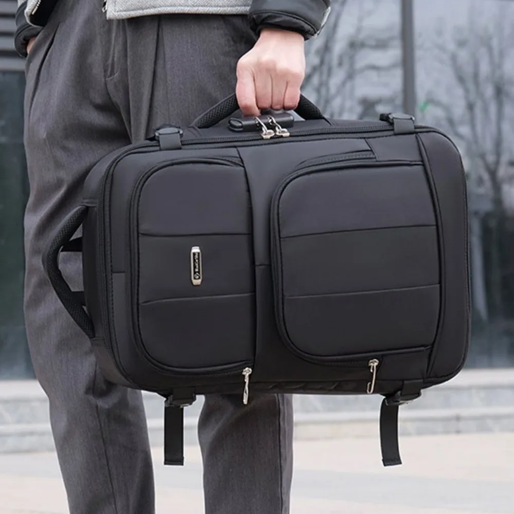 تخزين قفل مجمع حقيبة السفر مكافحة سرقة الجانب مقبض رجال الأعمال على ظهره مقاوم للماء متعدد الطبقات حقيبة الأمتعة مكتب #4