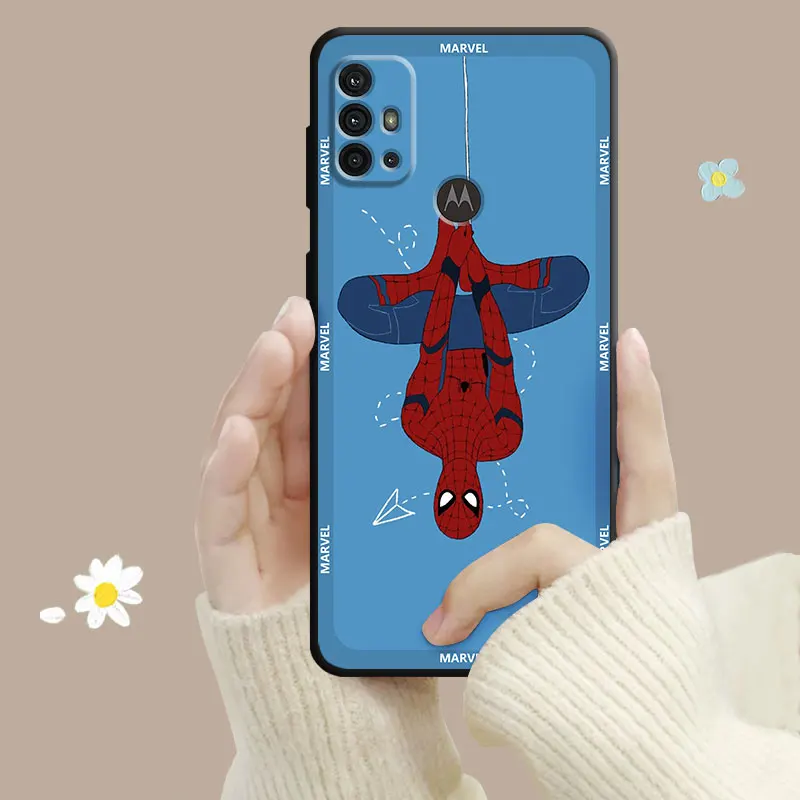 Marvel SpiderMan Captain America Doctor Strange Case For Motorola G60 G50 G31 G30 G9 G8 Power Plus Edge 20Lite 30Pro One Fusion